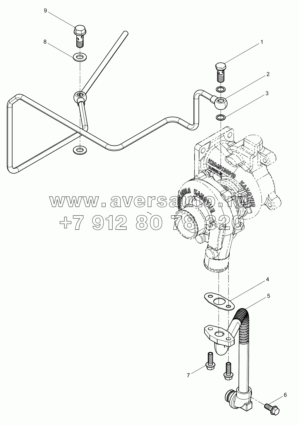  Turbocharger Oil Pipe Group