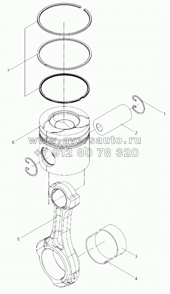  Connecting rod and piston