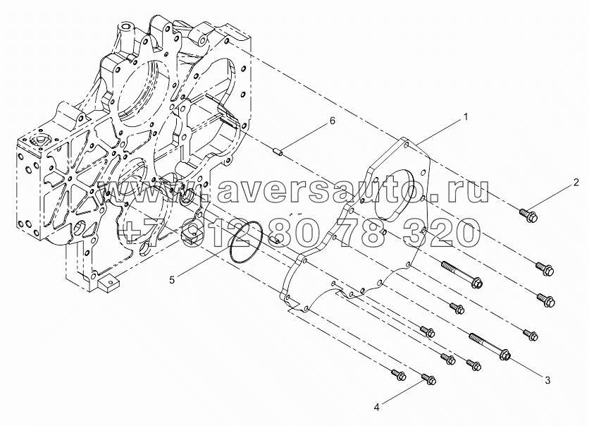 Camshaft gear cover combination group