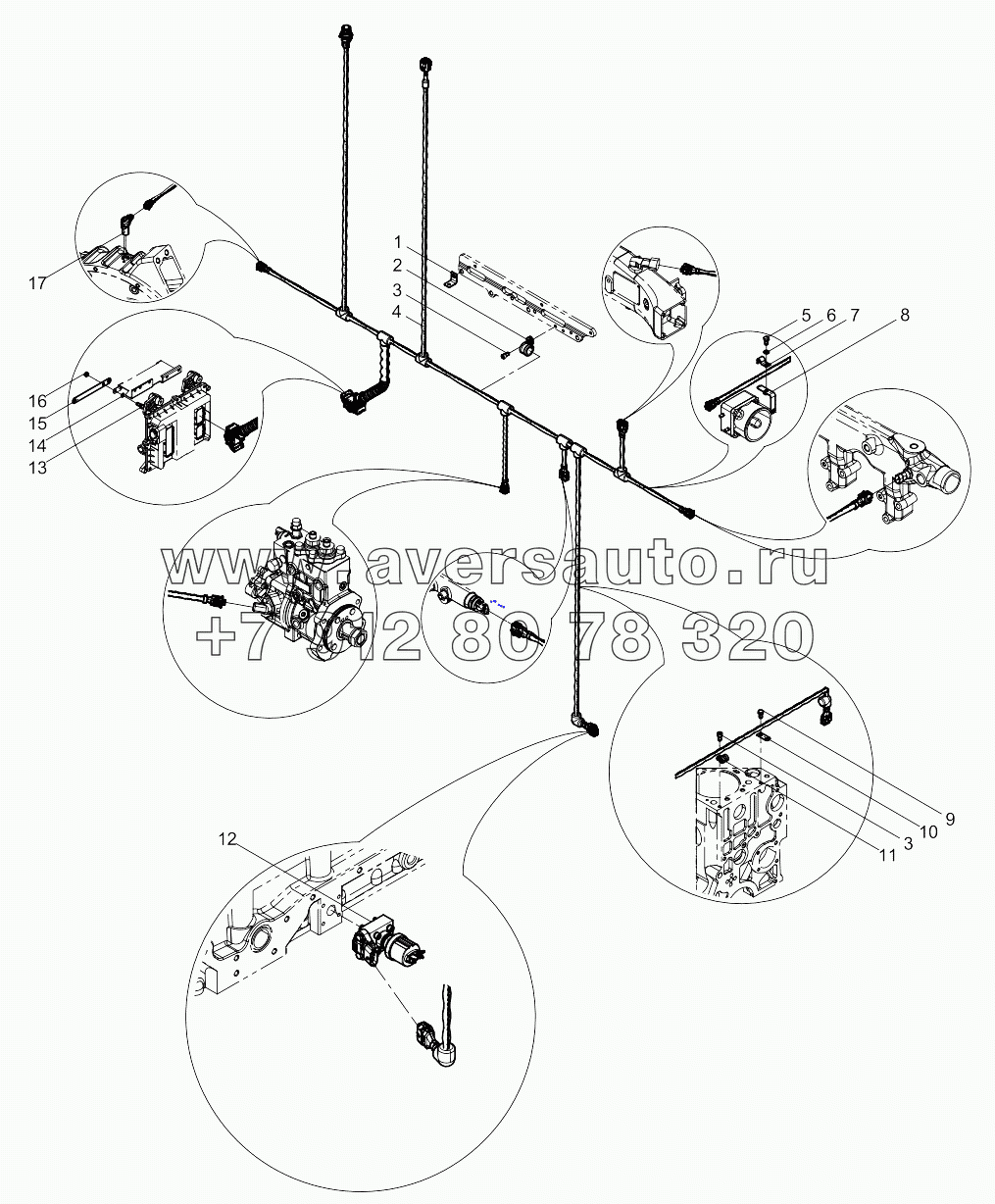  Electronic Control System Harness and Sensor Group