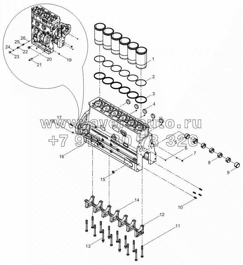 Cylinder block subassembly