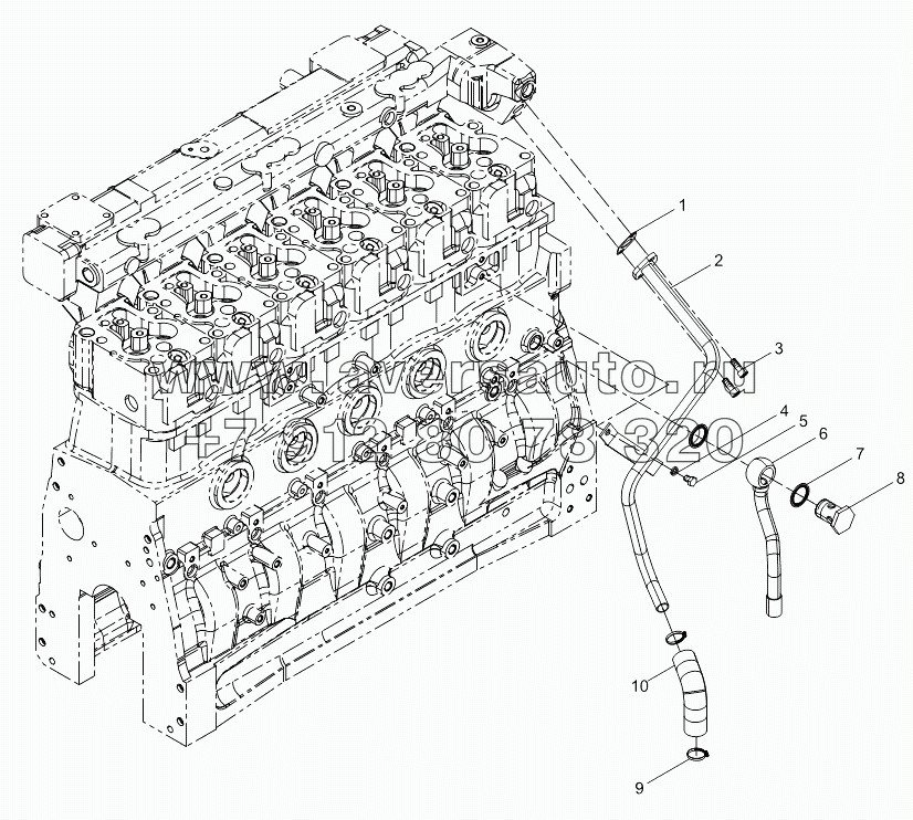 Cooling water pipe assembly