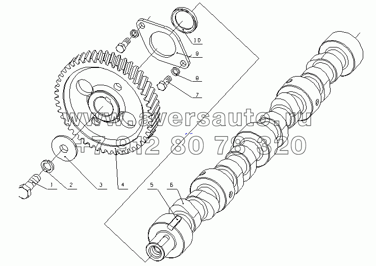 D30-1006000A Распределительный вал в сборе