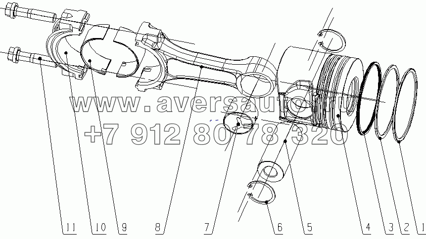 D0200-1004000/07 Поршневой шатун в сборе