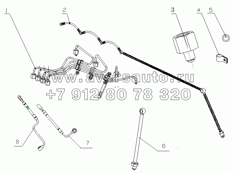 D0899-1104000 Топливопровод в сборе