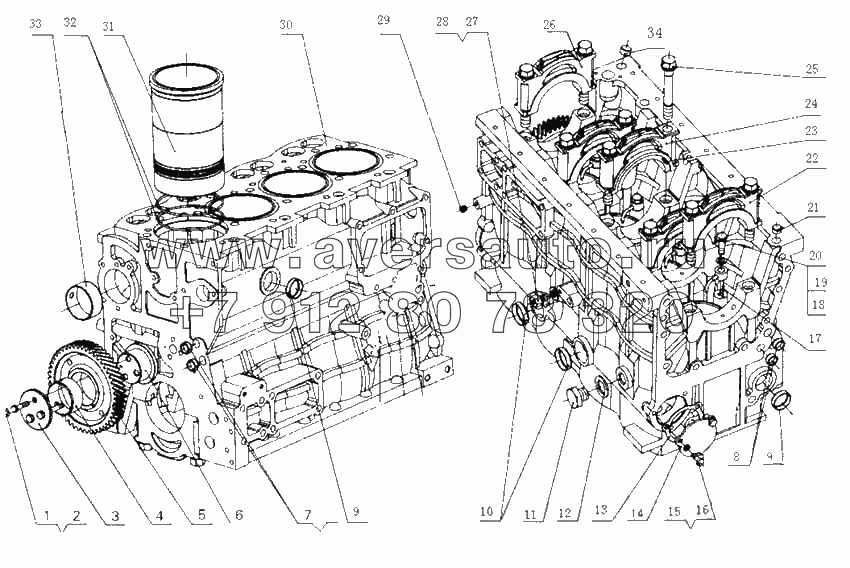 D0809-1002000 Блок цилиндров в сборе