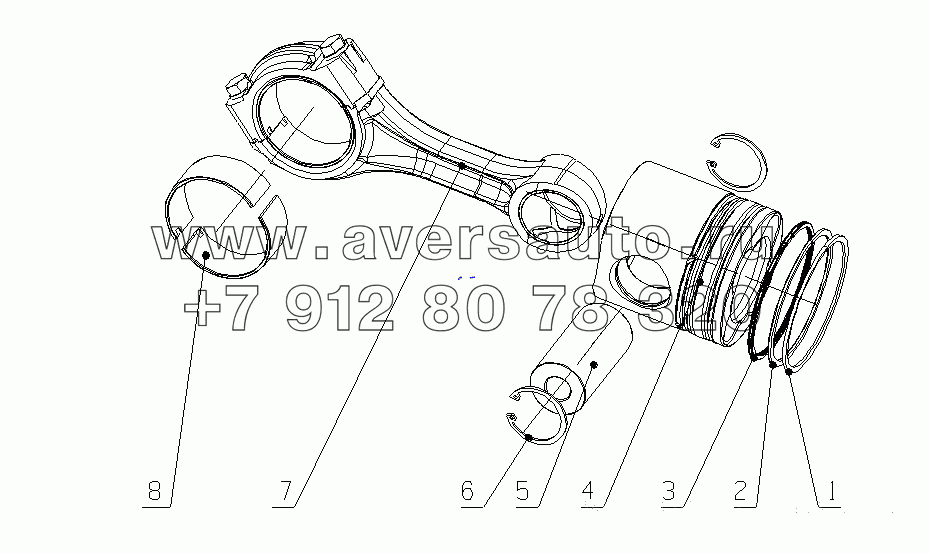 D0200-1004000 Поршень и шток поршня в сборе