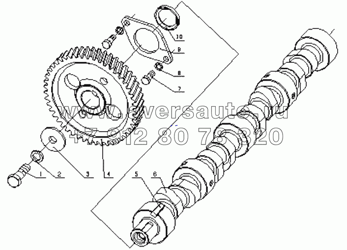 D30-1006000A Распределительный вал в сборе