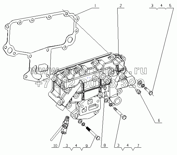 530-1013000C Маслоохладитель в сборе