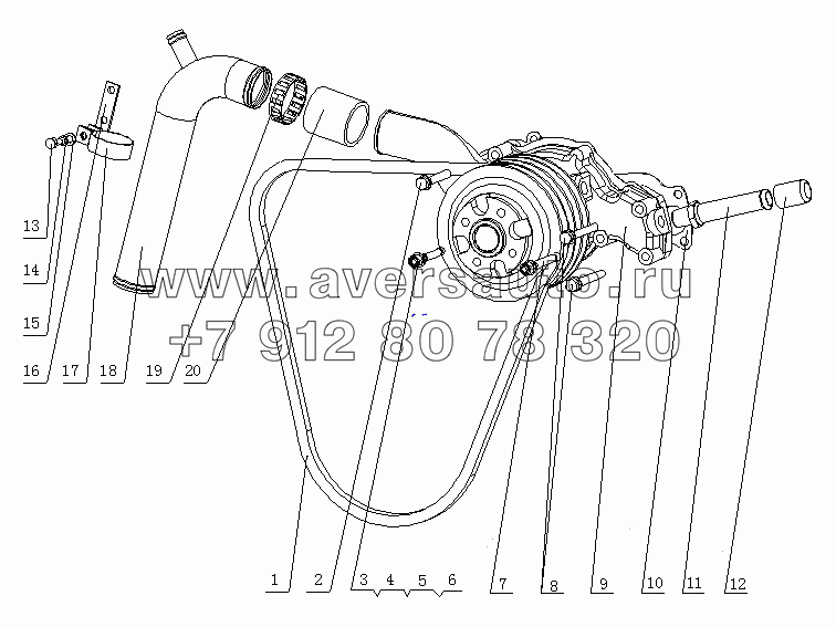 E12N2-1307000 Водный насос в сборе