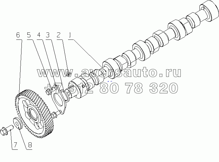 530-1006000 Части распределительного вала