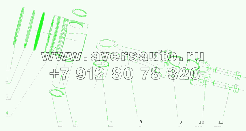 E2100-1004000 Поршень и шток поршня в сборе