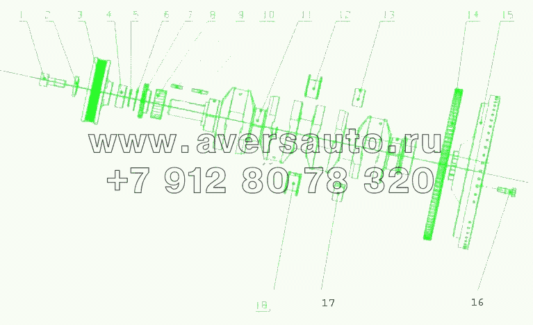 E2100-1005000 Коленчатый вал и маховик