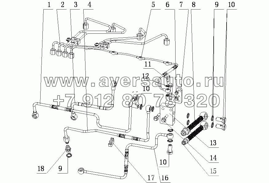 F31D1-1104000/07 Трубопровод системы снабжения в сборе