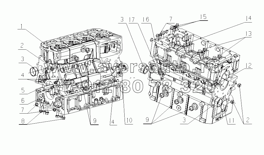 F3100-1002100/13 Части блока цилиндров