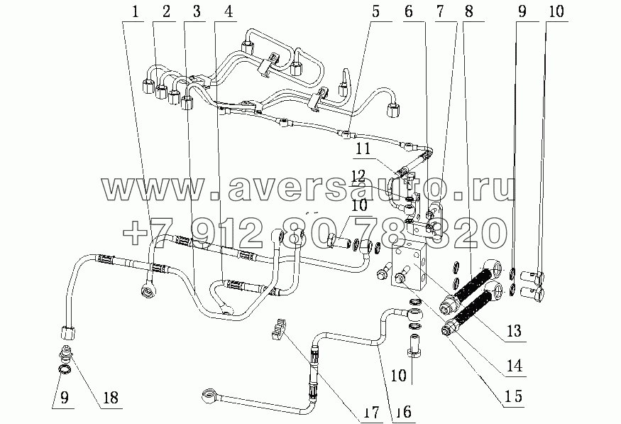 F30D3-1104000/06 Трубопровод системы снабжения в сборе