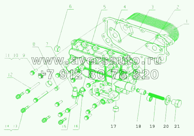 530-1013000C Крышка масляного охладителя в сборе