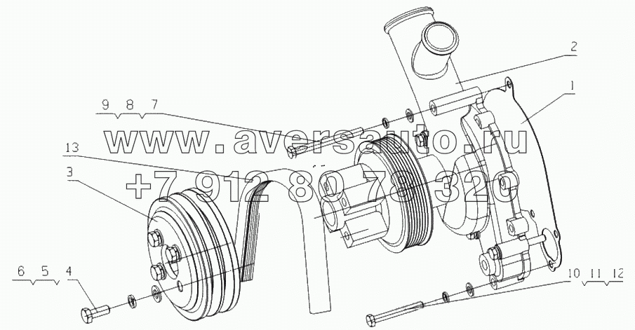 G0206-1307000 Водный насос в сборе