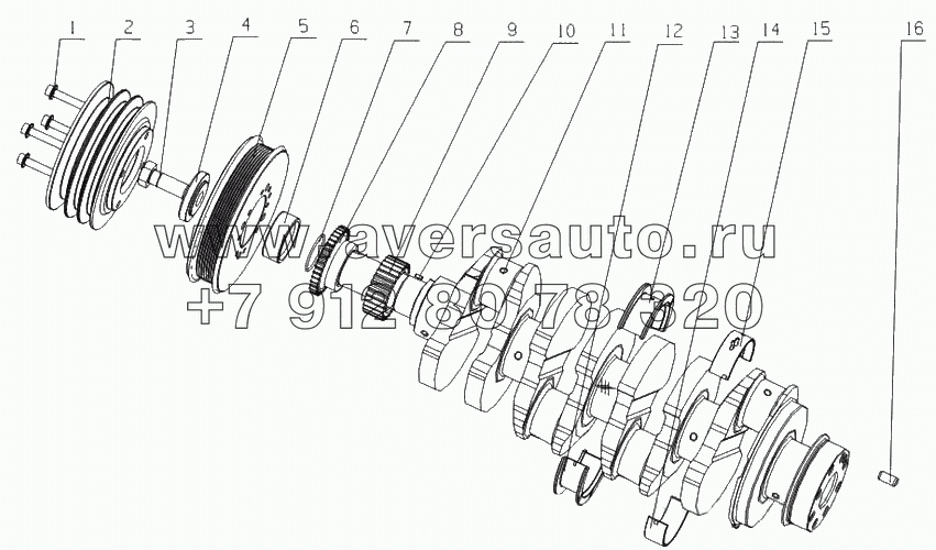 G2HNA-1005000 Амортизатор коленчатого вала в сборе