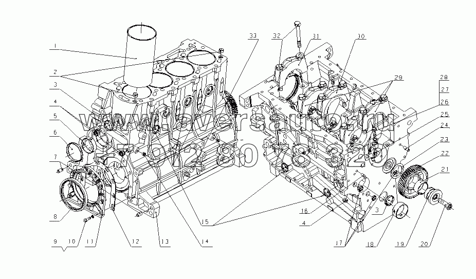 G05LA-1002000 Блок цилиндров в сборе