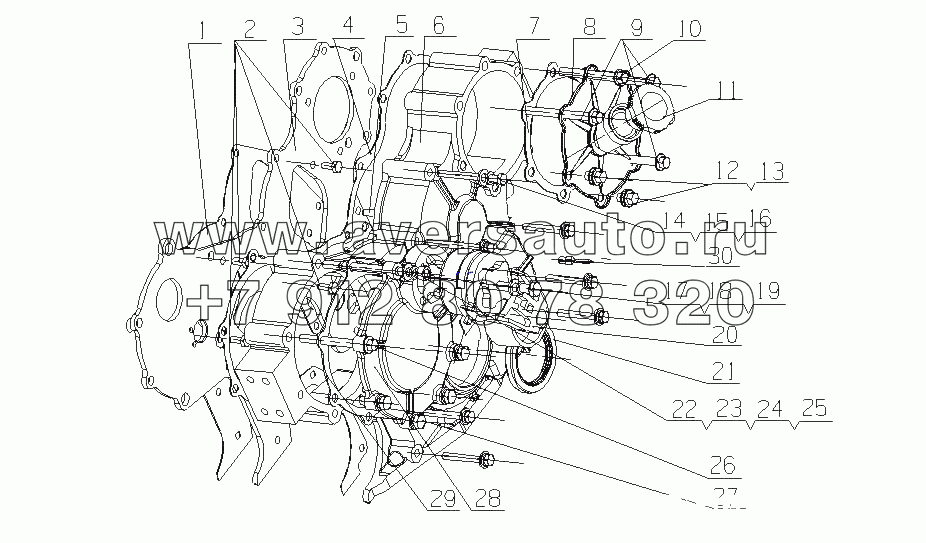 G06CA-1002200 Корпус шестеренок в сборе