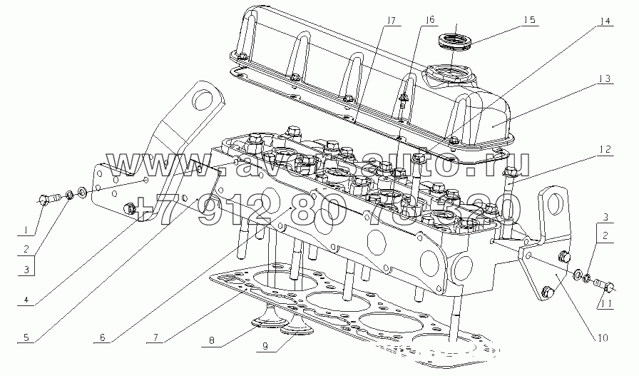 G0803-1003000 Головка цилиндров и крышка цилиндров в сборе