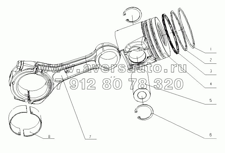 G4700-1004000 Поршень и шток поршня