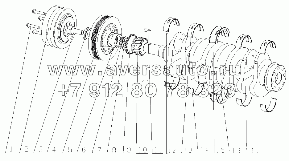 G0829-1005000 Амортизатор вибрации коленвала в сборе