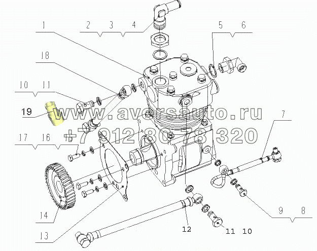 G2C0H-3509000/01 Пневматический компрессор в сборе