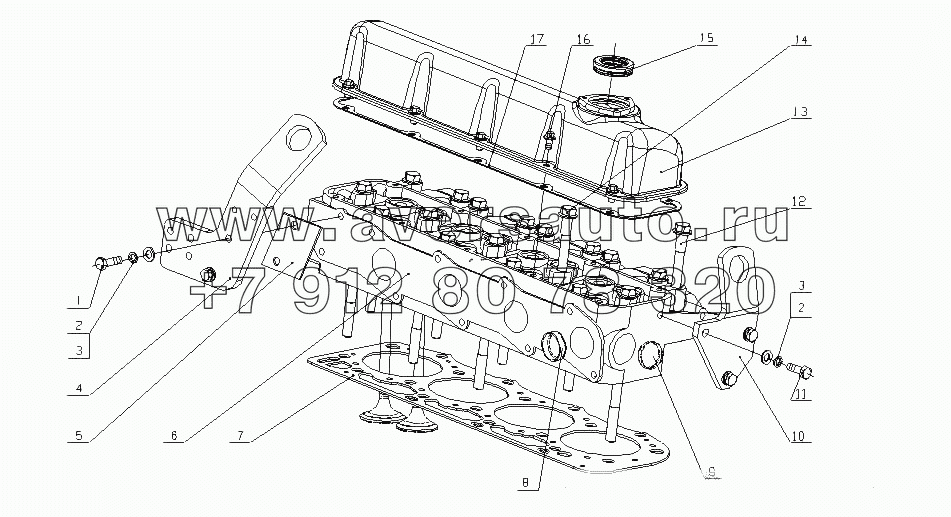 G2BHA-1003000/02 Головка цилиндров и крышка головки цилиндров в сборе