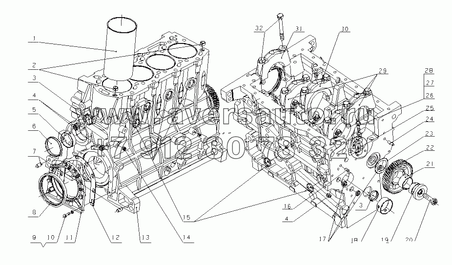 G2000-1002010A Часть блока цилиндров