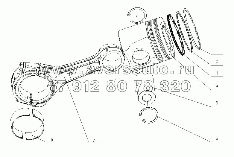 G2000-1004000 Поршень и шток поршня