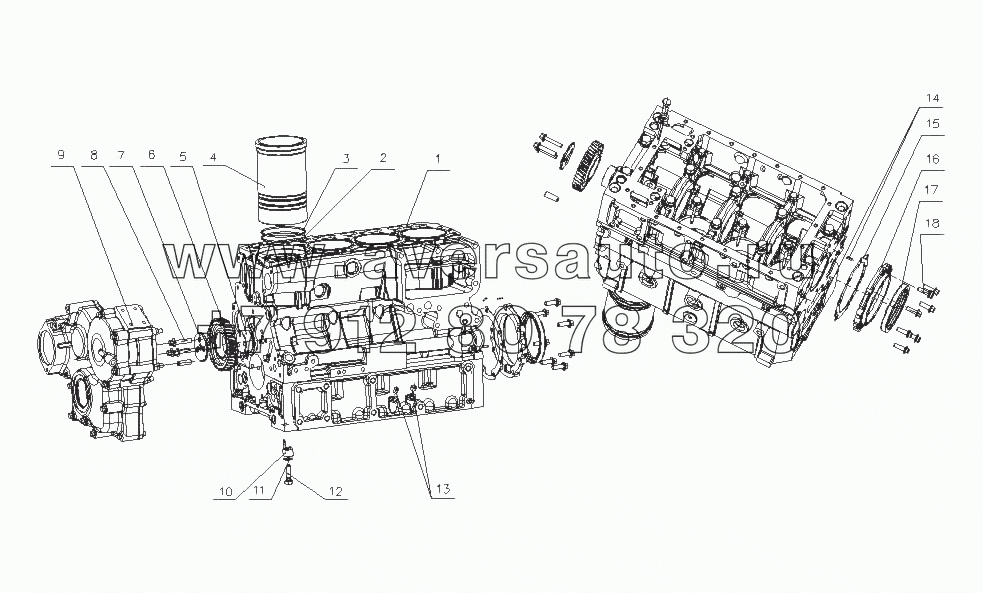 F5201-1002000/06 Блок цилиндров в сборе