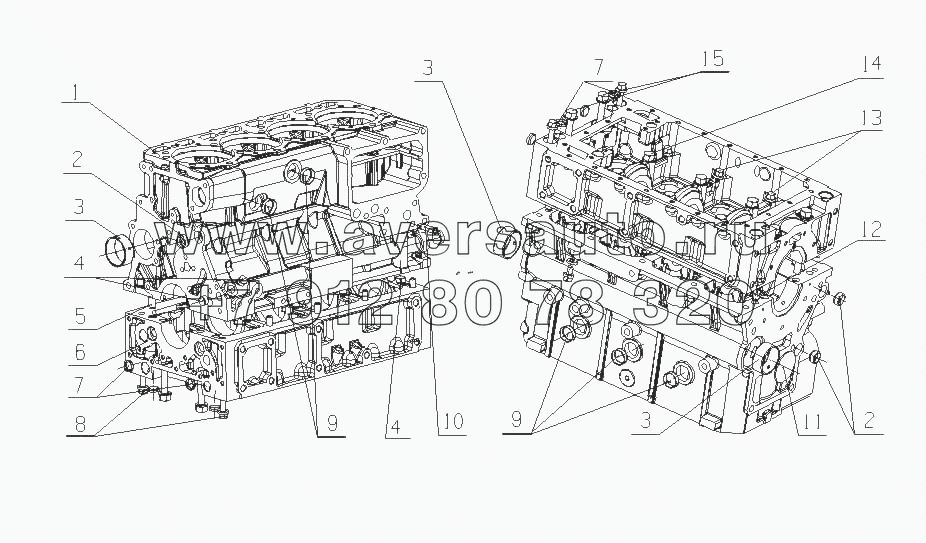 F5000-1002100/04 Части блока цилиндров