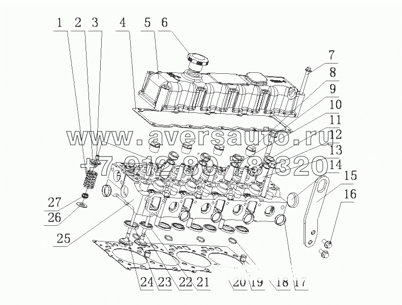 F53F1-1003000/02 Головка цилиндров и крышка головки цилиндров в сборе