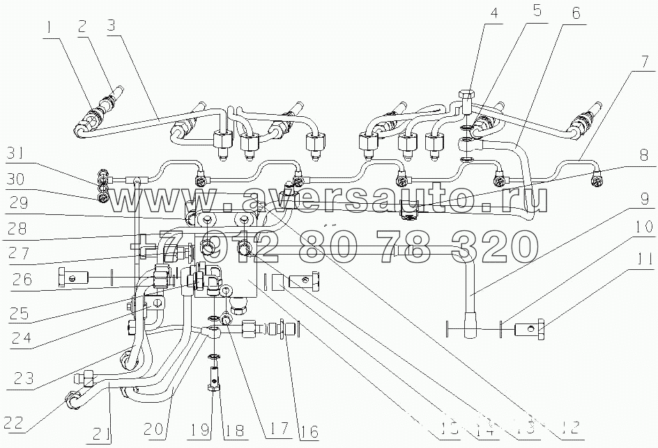 J5600-1104000/26 Трубопровод подачи топлива в сборе