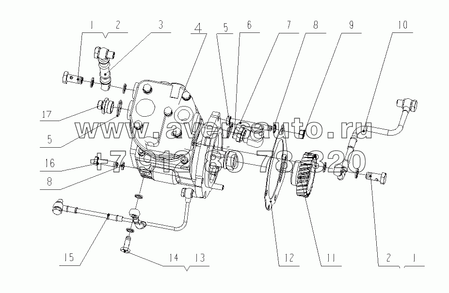 A3599-3509000 Пневматический компрессор в сборе