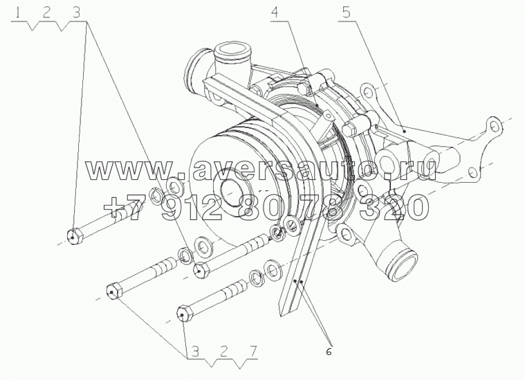 G5800-1307000/05 Водный насос в сборе