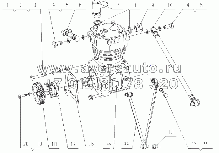 G5BSA-3509000/03 Пневматический компрессор в сборе