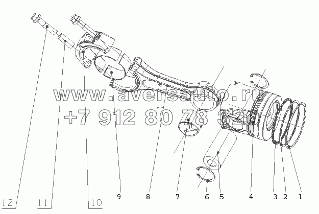 G6000-1004000/09 Поршень и шток поршня