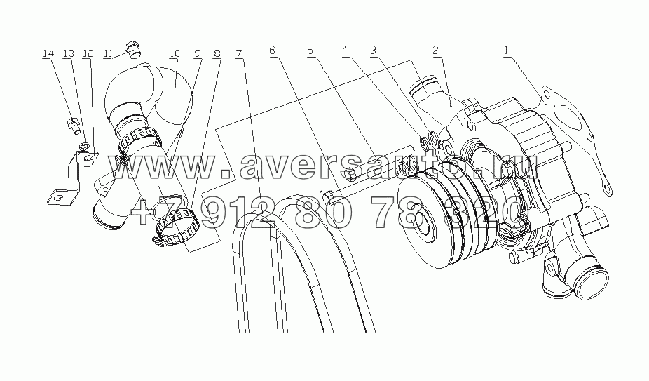 G460D-1307000 Водный насос в сборе