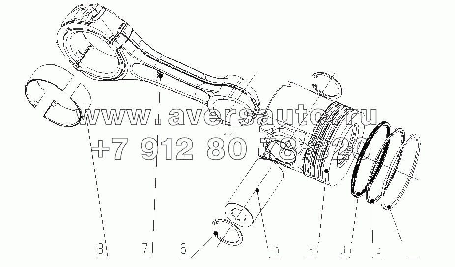 G4700-1004000 Поршень и шток поршня в сборе