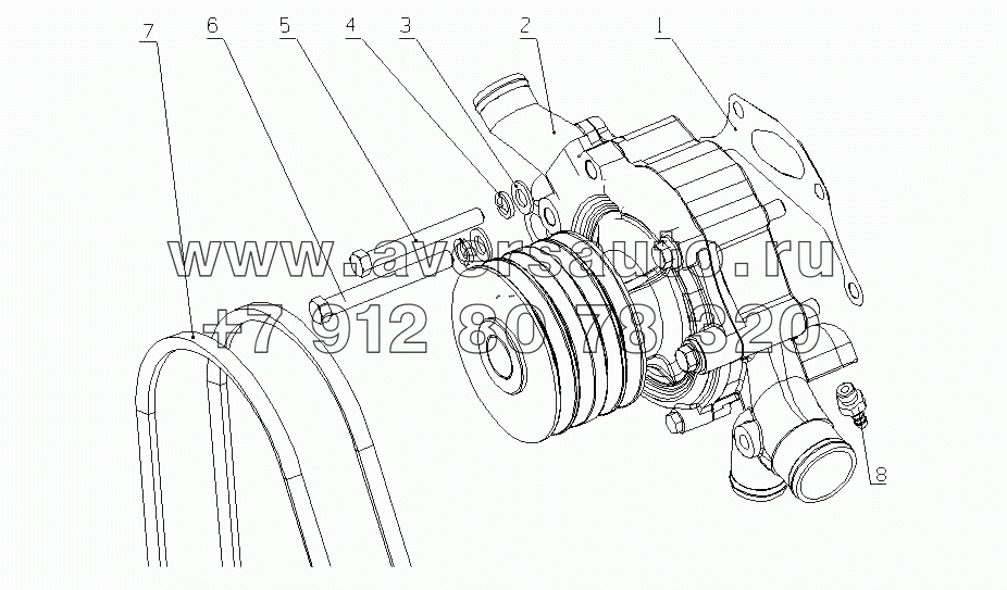 G3900-1307000 Часть водного насоса