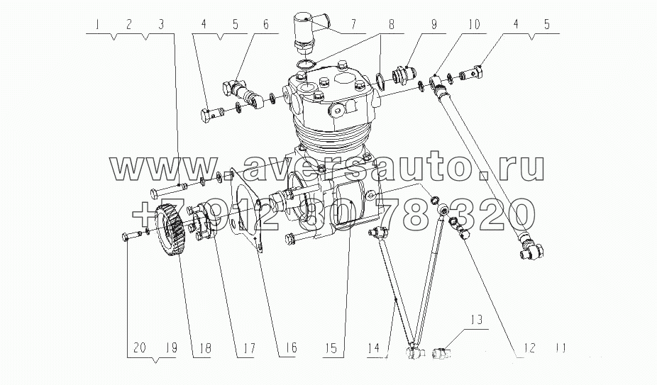 G47HF-3509000 Пневматический компрессор в сборе