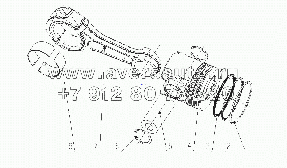 G6400-1004000 Поршень и шток поршня