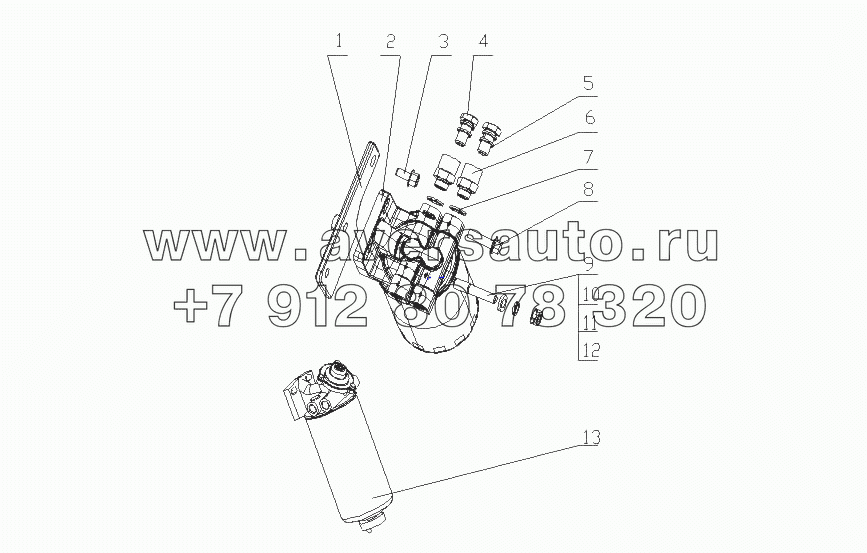 G600T-1105000/06 Топливный фильтр в сборе