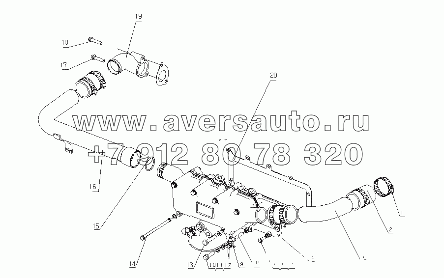 J40XA-1013000/10 Маслоохладитель в сборе