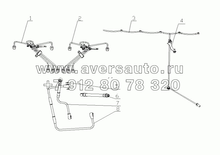 J41D7-1104000/02 Трубопровод подачи топлива в сборе