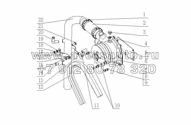 J41D7-1307000/01 Водный насос в сборе