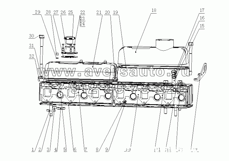 J41D7-1003000/01 Головка цилиндров и крышка головки цилиндров в сборе